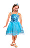 Children Metallic Princess Dress (Blue)